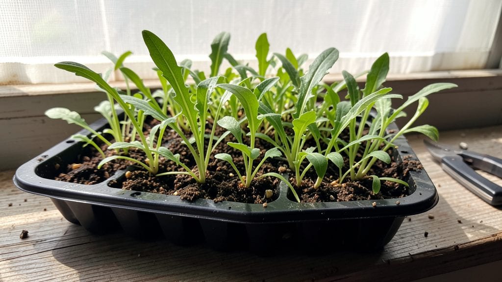 Thinning Arugula Seedlings: Precision Spacing for Bushy, Leafy Growth