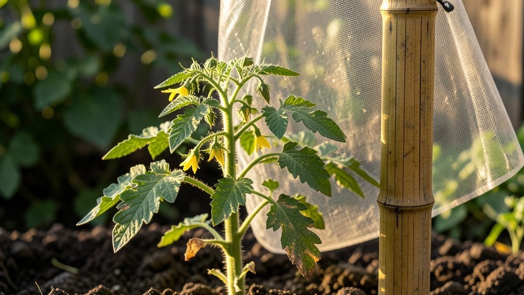 Tomato Seedling Sunburn: Shade-Cloth Shield for Blister-Free Growth